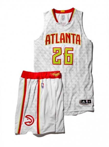 Баскетбольные шорты Атланта Хоукс мужские белые 2017/2018 XL