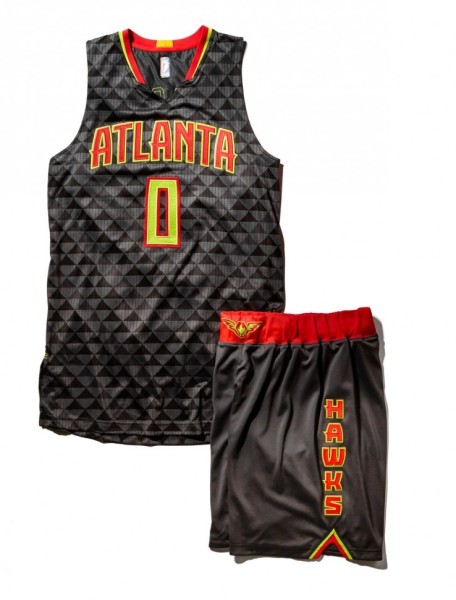 Баскетбольные шорты Атланта Хоукс мужские чёрная 2017/2018 XL