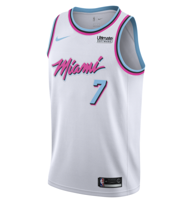 Баскетбольная форма Майами Хит мужская белая винтаж 2017/2018 XL