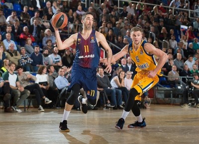 Баскетбольная майка Барселона детская синяя 2017/2018 2XL